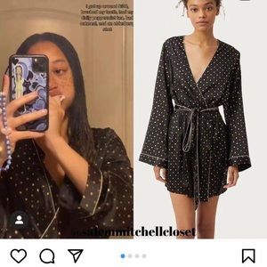 Morgan Lane Women's Black Kristen Starburst Robe In Noir